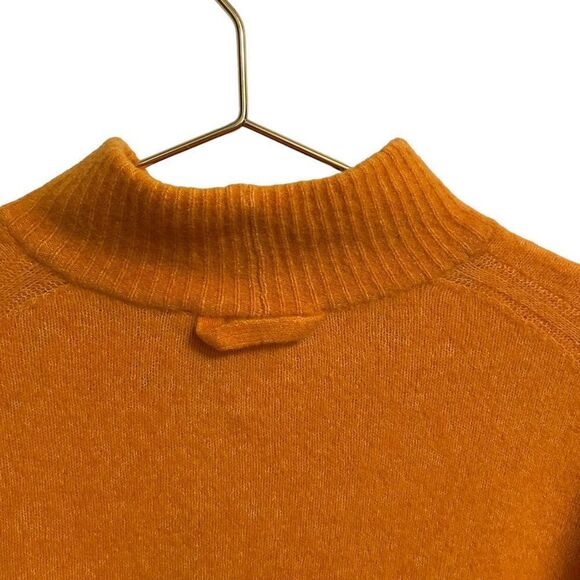 EVERLANE Orange Wool Yak Hair Blend Turtleneck Sweater Size XS - Picture 5 of 8